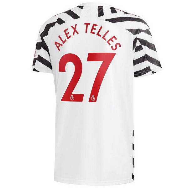 Camiseta Manchester United NO.27 Alex Telles Replica Tercera Ropa 2020/21 Blanco